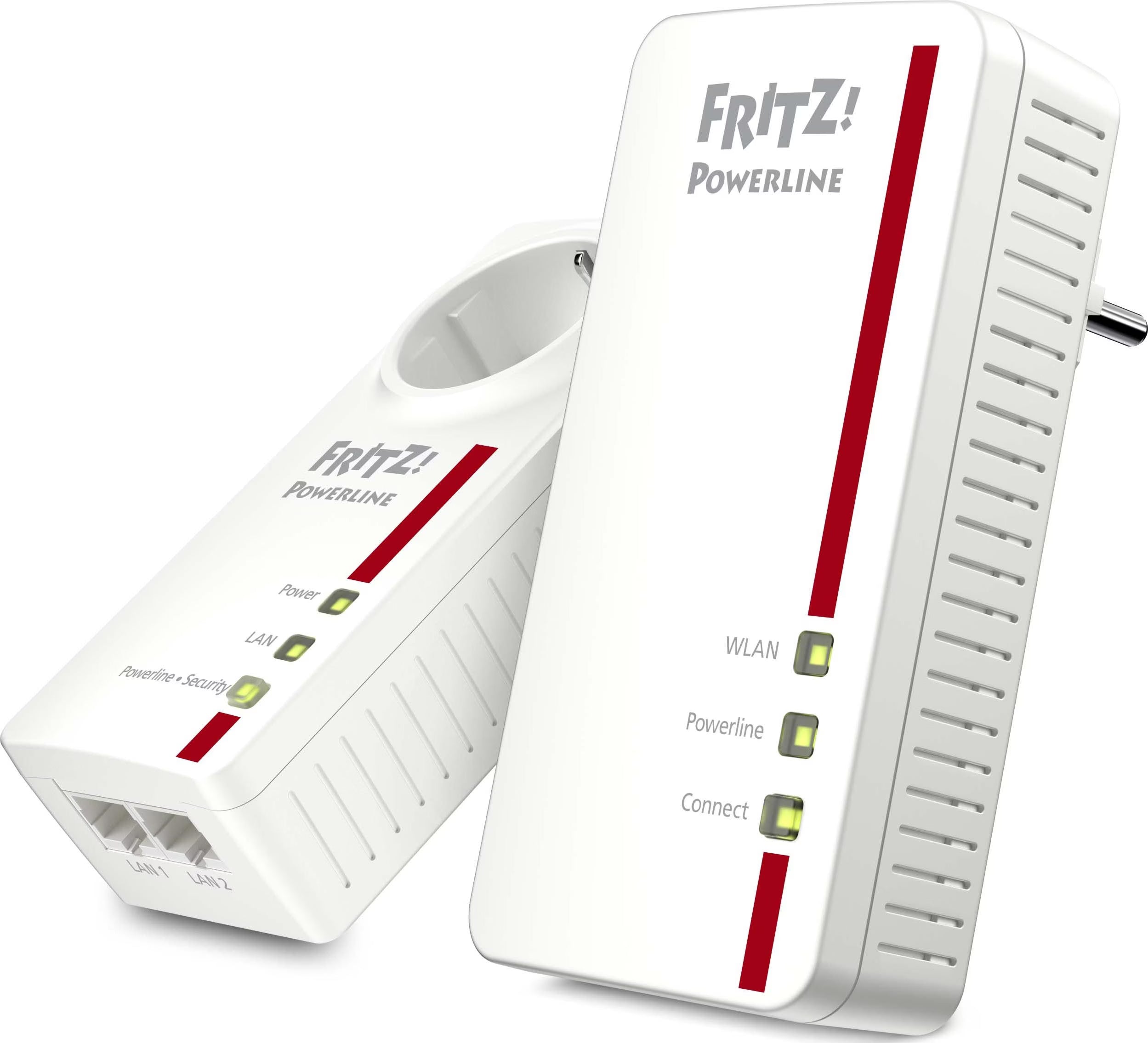 AVM FRITZ!Powerline 1260E/1220E WLAN-Set – Powerline 1200 Mbit/s mit WLAN AC Dualband & Mesh | 2 Adapter, Gigabit-LAN