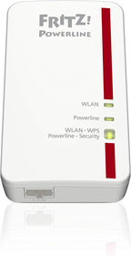 AVM FRITZ!Powerline 1240E/1000E WLAN-Set – Powerline 1200 Mbit/s mit WLAN N (2,4 GHz) & Mesh | 2 Adapter, Gigabit-LAN