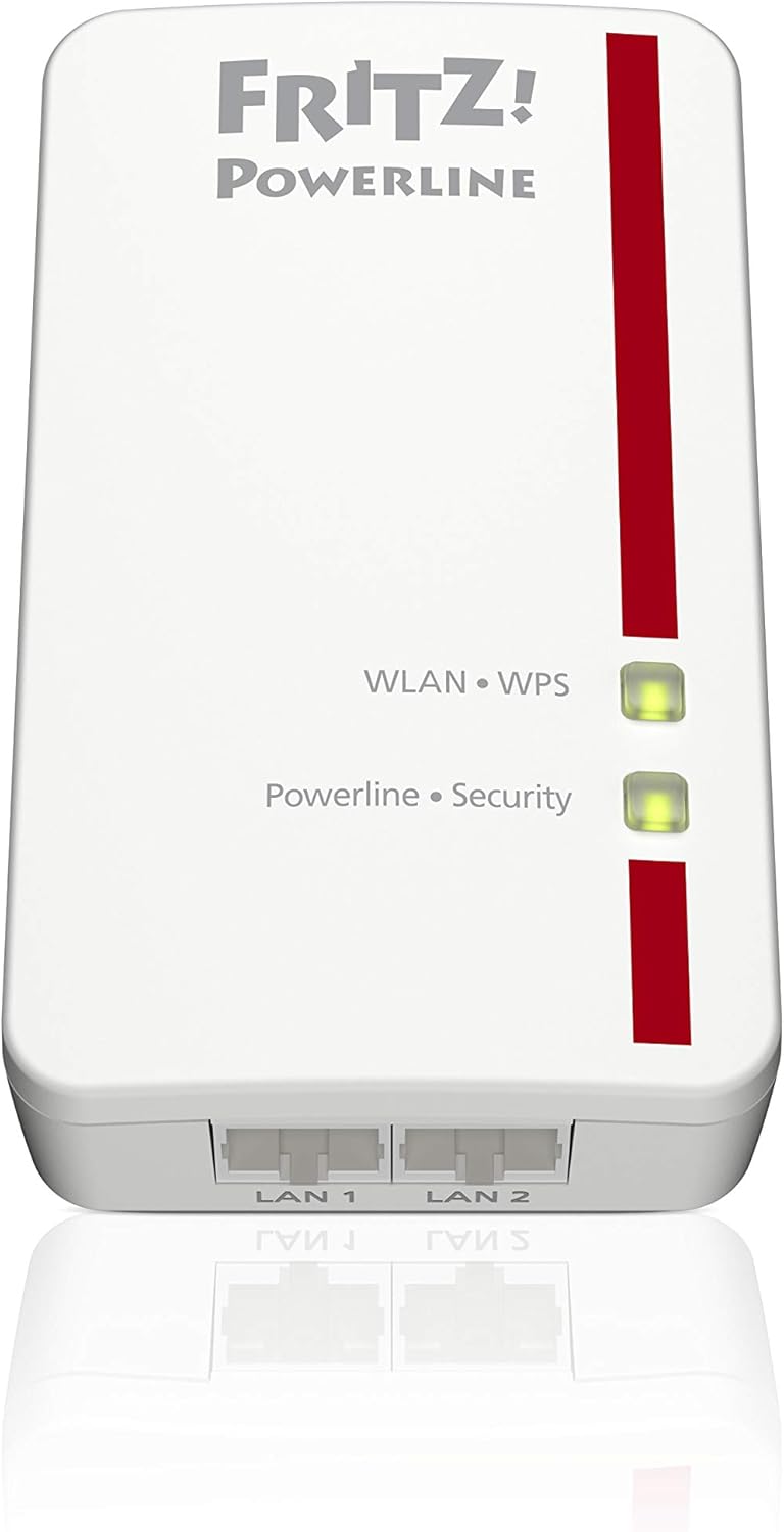 AVM FRITZ!Powerline 540E/510E WLAN-Set – Powerline 500 Mbit/s mit WLAN N (2,4 GHz) | 2 Adapter, Fast-Ethernet-LAN