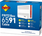 AVM FRITZ!Box 6591 Cable – Kabel-Router DOCSIS 3.1, WLAN AC2600 & Mesh | DECT, Gigabit-LAN