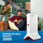 AVM FRITZ!Repeater 3000 – Tri-Band WLAN-Verstärker AC3000 & Mesh | 2x Gigabit-LAN, Standgerät