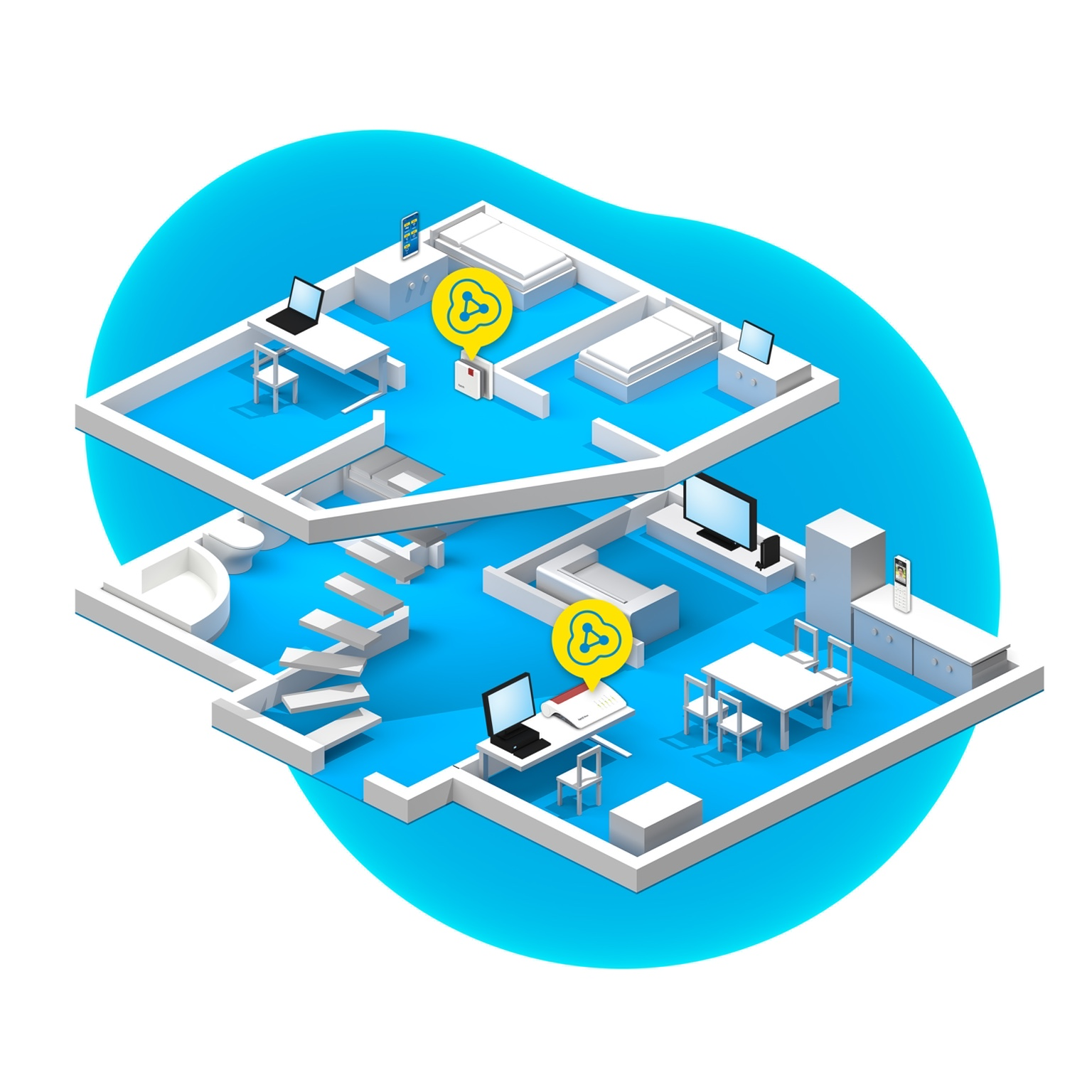 AVM FRITZ!Repeater 600 – WLAN-Verstärker 600 Mbit/s (2,4 GHz) & Mesh | WLAN-Repeater N600, Steckdose