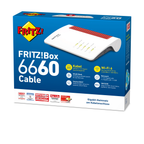 AVM FRITZ!Box 6660 Cable – Kabel-Router DOCSIS 3.1, Wi-Fi 6 AX3000 & Mesh | 2,5-Gigabit-LAN, DECT