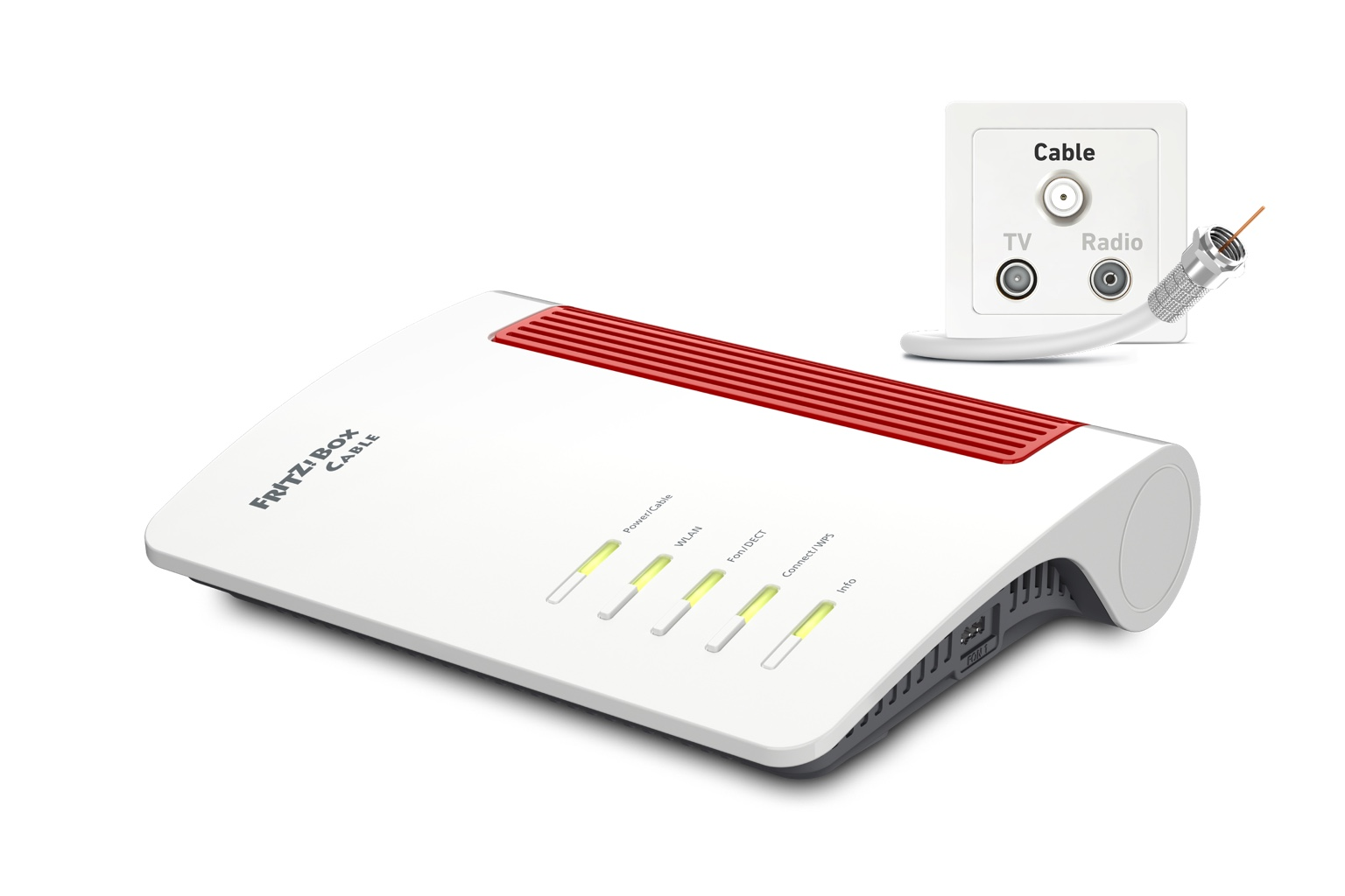 AVM FRITZ!Box 6660 Cable – Kabel-Router DOCSIS 3.1, Wi-Fi 6 AX3000 & Mesh | 2,5-Gigabit-LAN, DECT