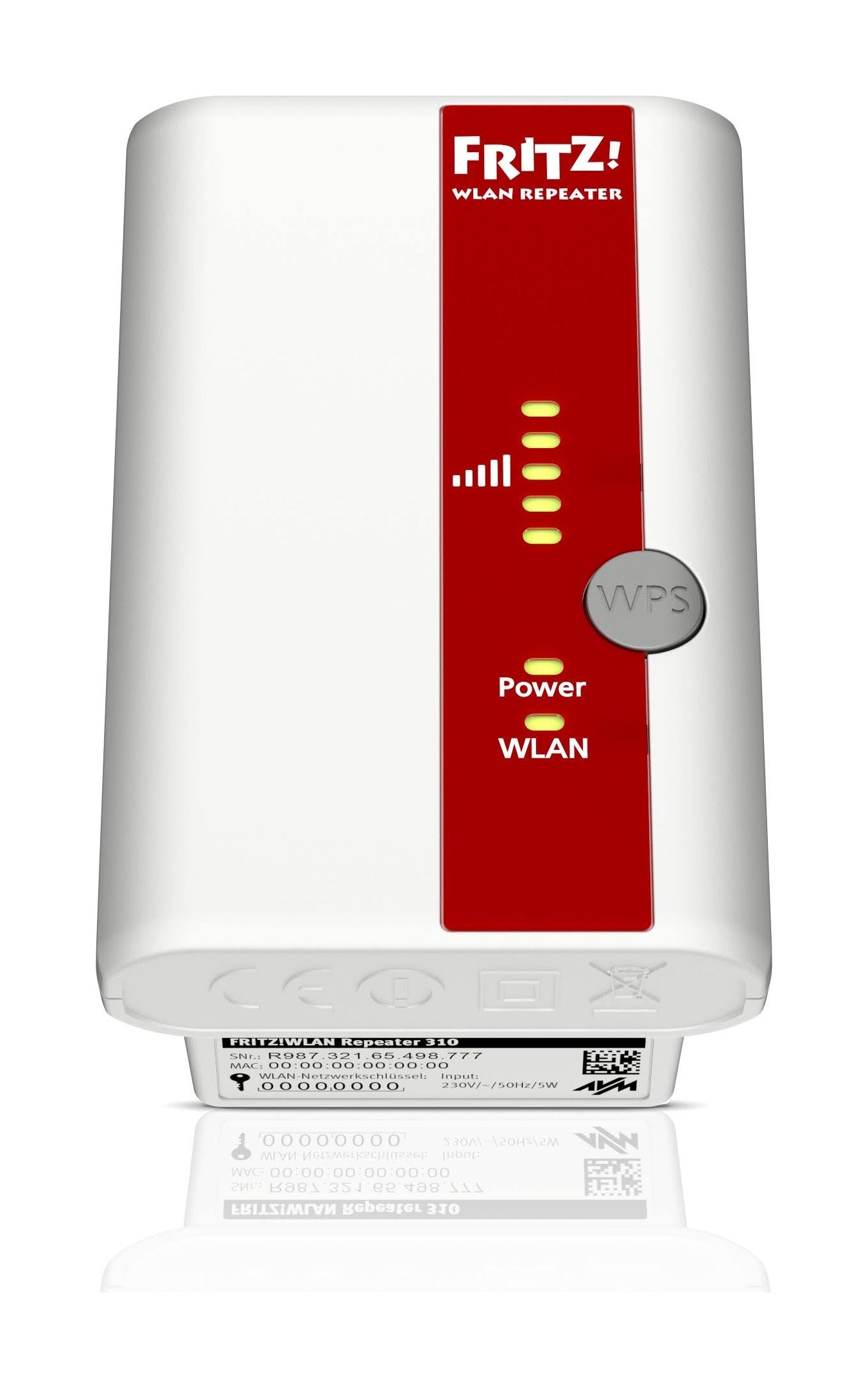AVM FRITZ!Repeater 310 – WLAN-Verstärker 300 Mbit/s (2,4 GHz) & Mesh | WLAN-Repeater N300, Steckdose